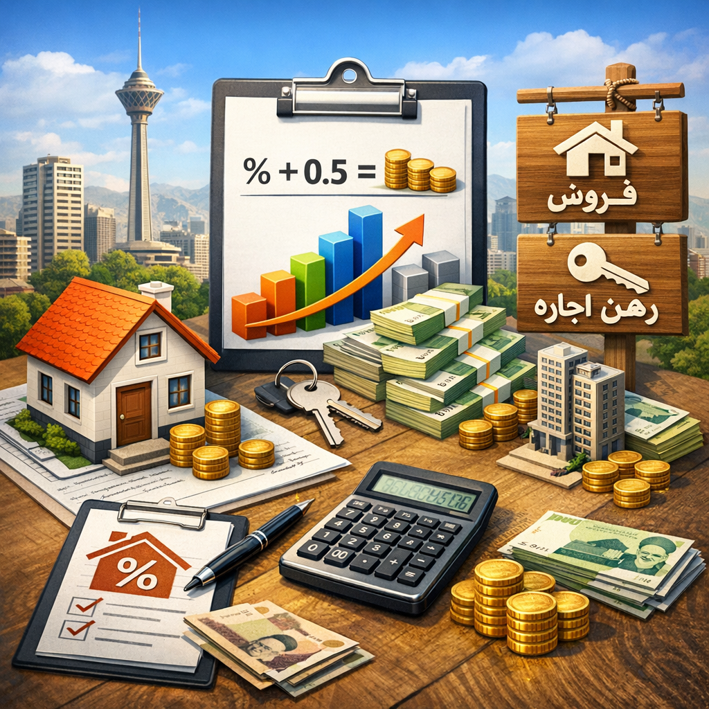 محاسبه حق کمیسیون املاک تهران 1404 + محاسبه آنلاین