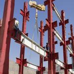 نصب اسکلت پروژه پدافند توسط شرکت آرین سازه 5/98