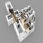 پلان 3d برج تریتیوم