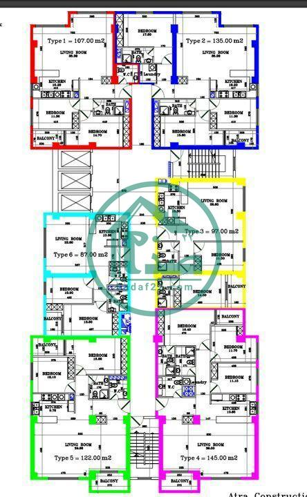 پلان کلی برج آترا بلوار کوهک