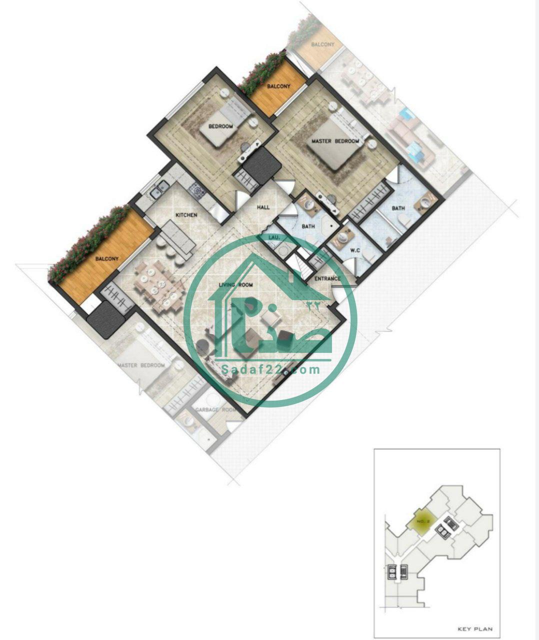 پلان نقشه پروژه نخل بلوار کوهک