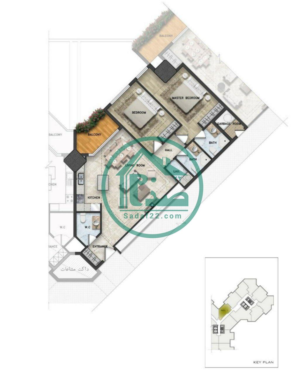 پلان نقشه پروژه نخل بلوار کوهک