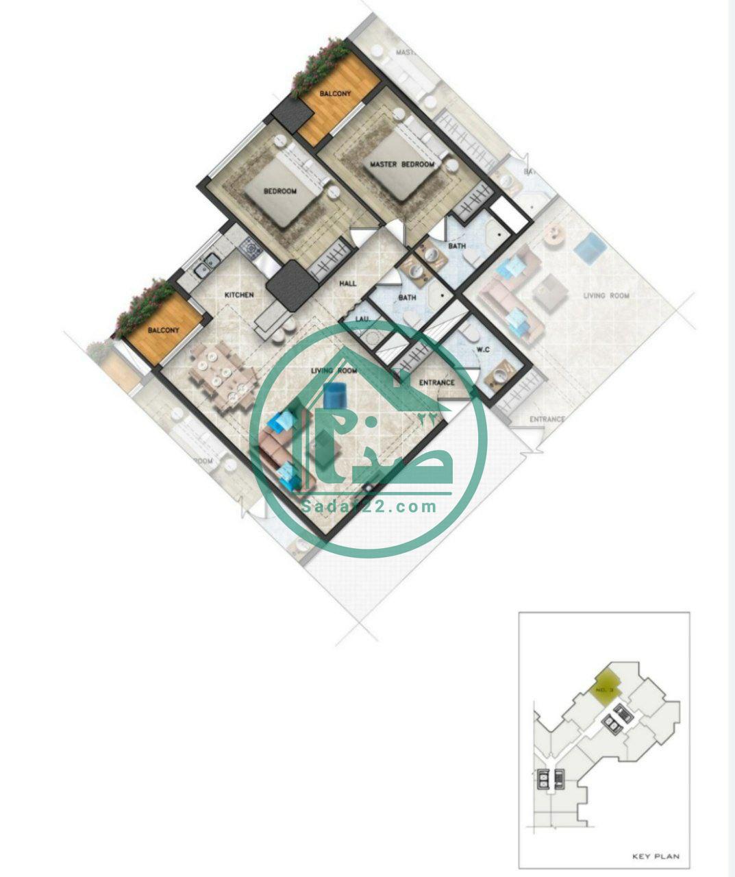 پلان نقشه پروژه نخل بلوار کوهک