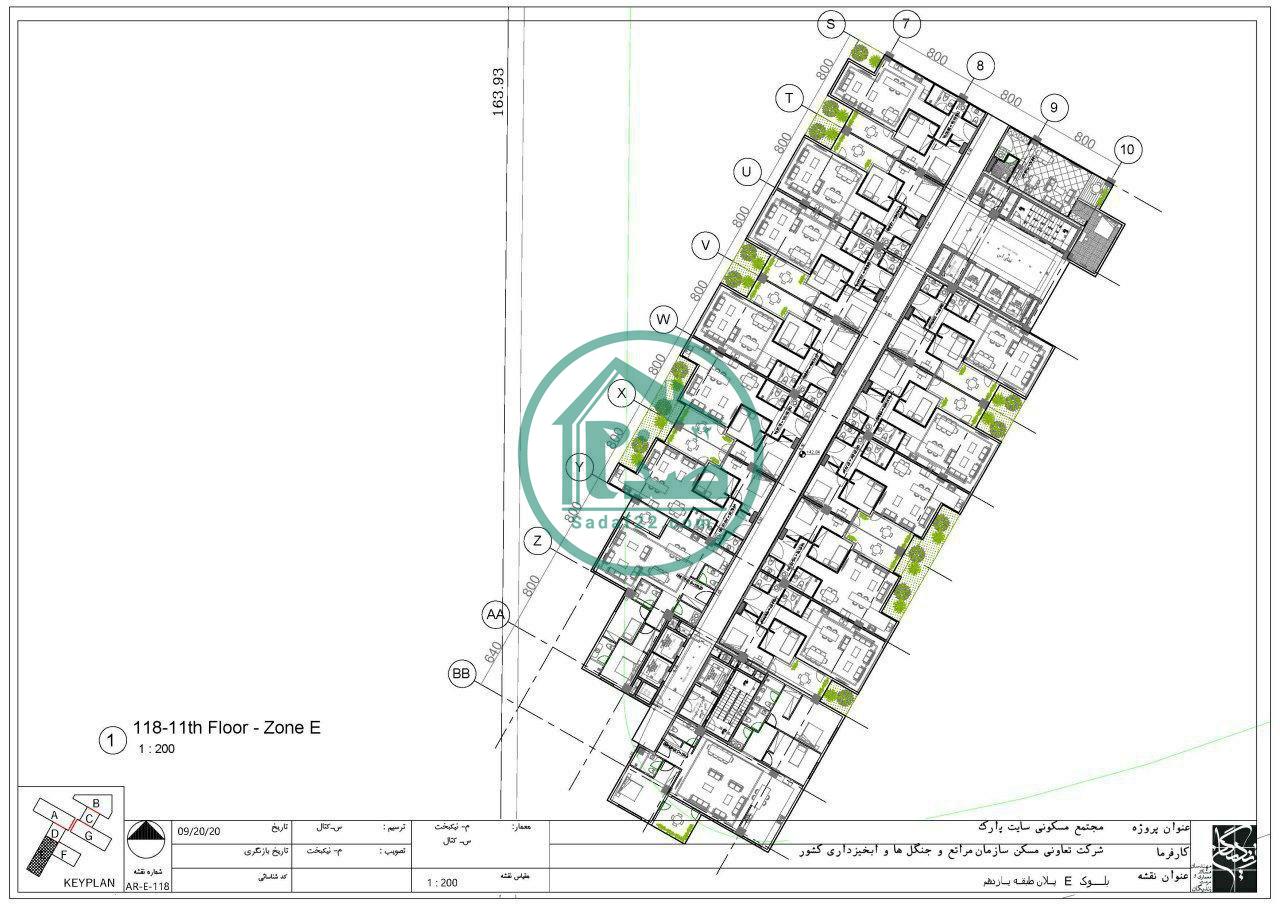 نقشه پروژه شمشاد سایت پارک
