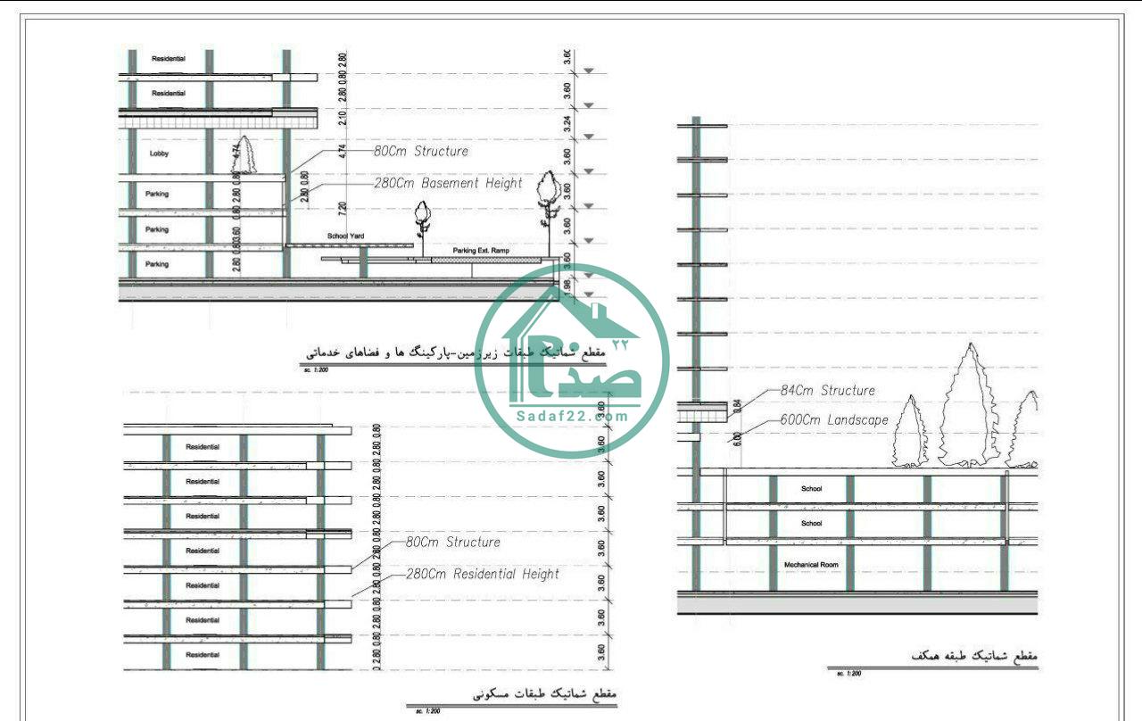 نقشه پروژه شمشاد سایت پارک