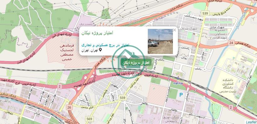 موقعیت مکانی پروژه نیکان مرواریدشهر