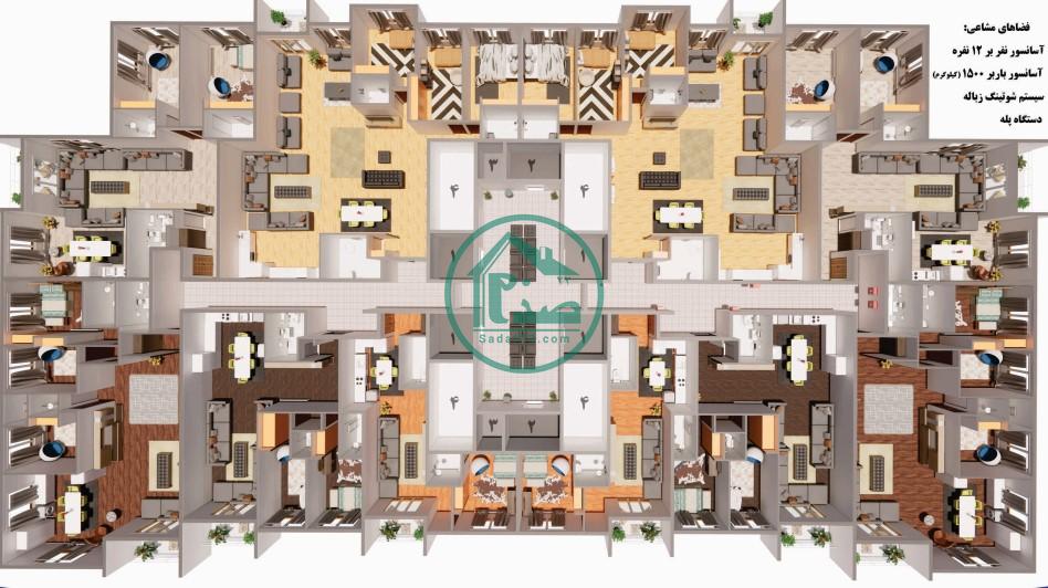 نقشه واحدهای پروژه الماس