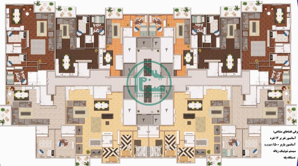 نقشه تیپ طبقات الماس