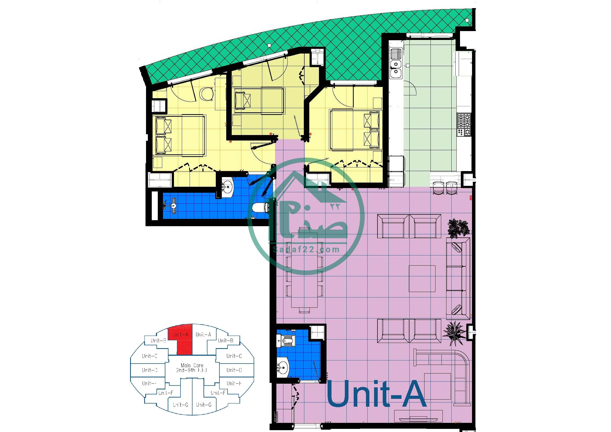 پلان چیدمان پروژه نارنج8-نپاسازه