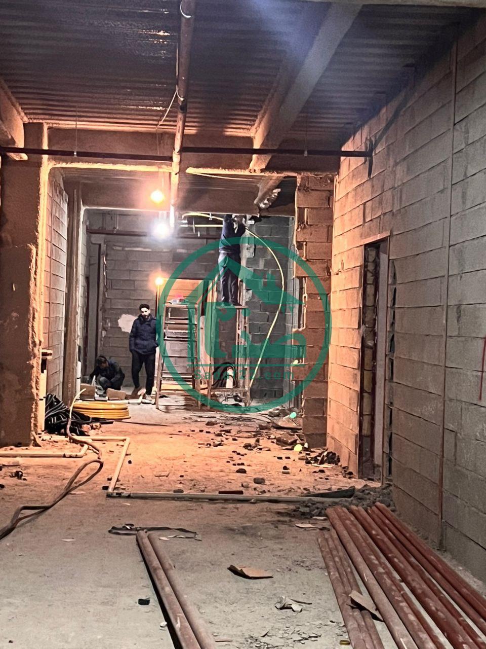 مراحل انجام نما و نازک کاری پروژه آفتاب مهتاب نفت-زمستان 1403