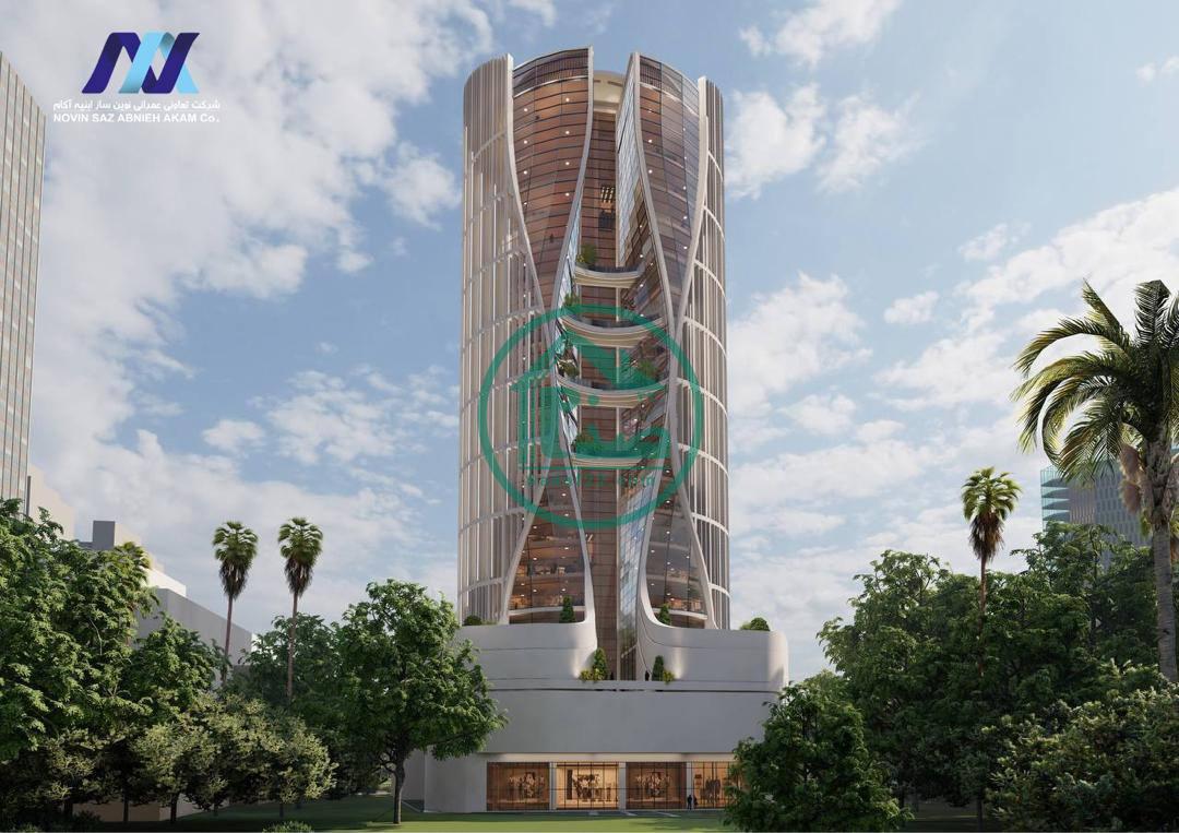 نمای 3D پروژه اداری نارنجستان تعاونی ابنیه آکام