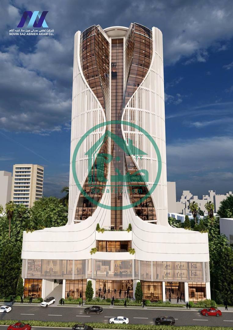 نمای 3D پروژه اداری نارنجستان تعاونی ابنیه آکام