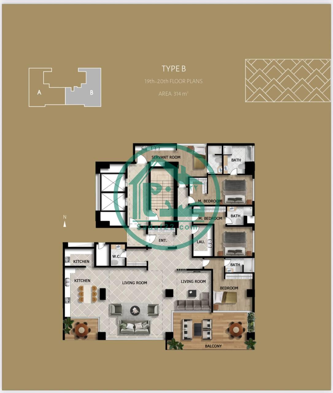 پلان جدید واحدهای پروژه امپریال پالاس کوهک