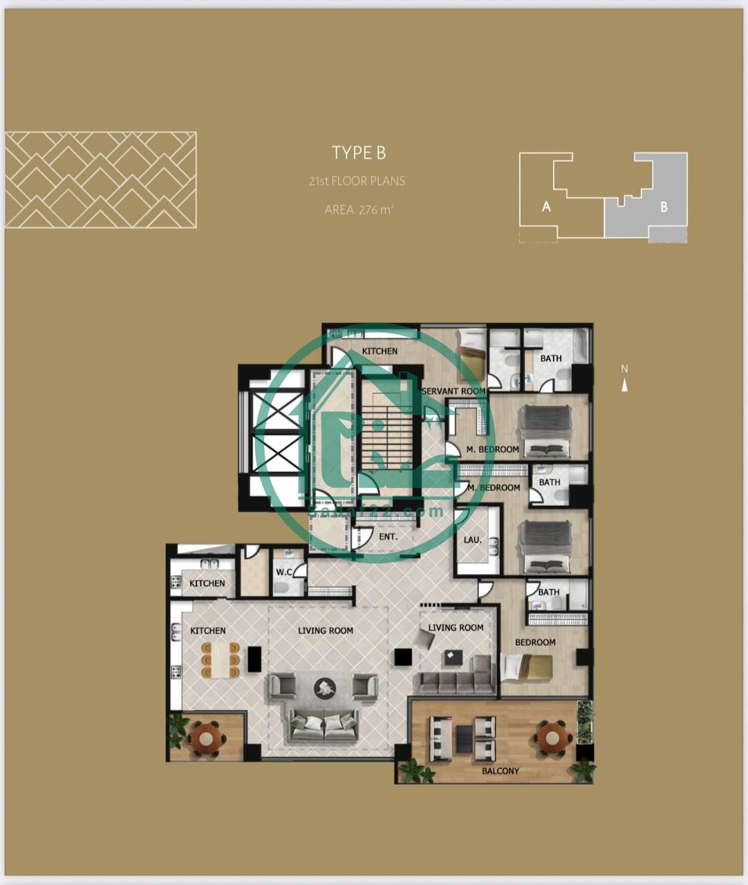 پلان جدید واحدهای پروژه امپریال پالاس کوهک