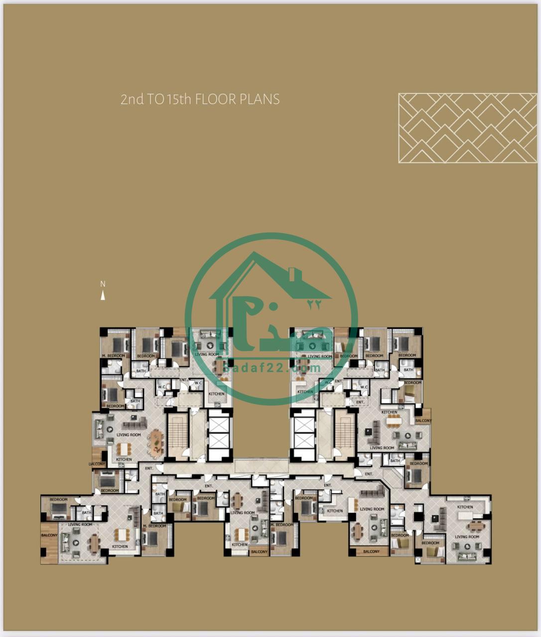 پلان جدید واحدهای پروژه امپریال پالاس کوهک