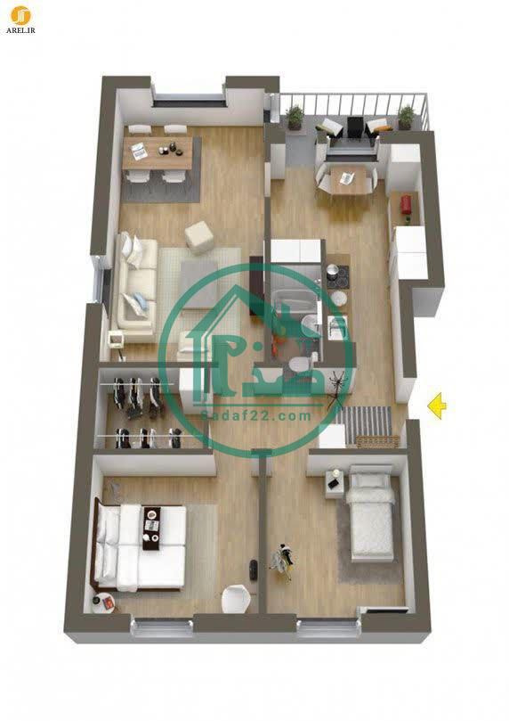 پروژه شهید تندگویان آرمان-پلان چیدمان