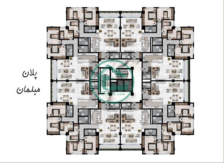 پلان مبلمان پروژه نارنجستان5