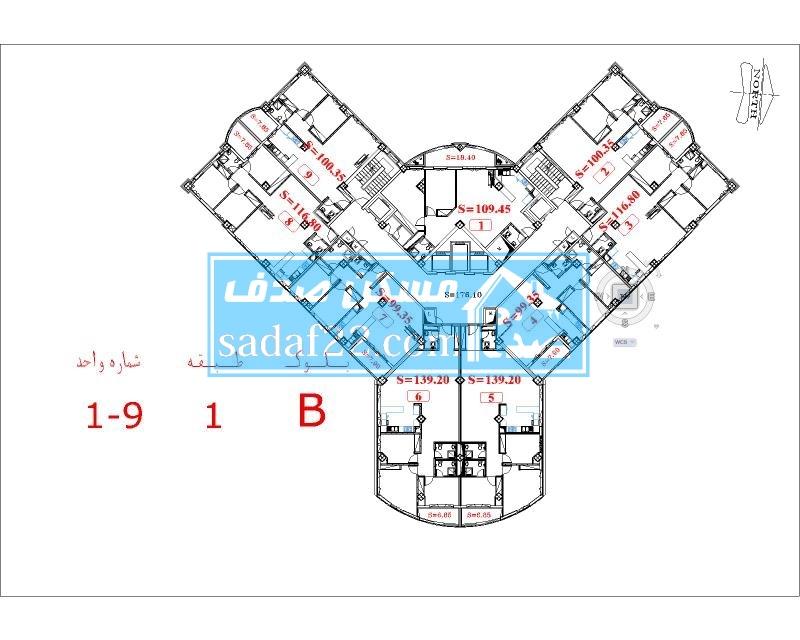 پلان طبقات برج سپهر پردیس المپیک