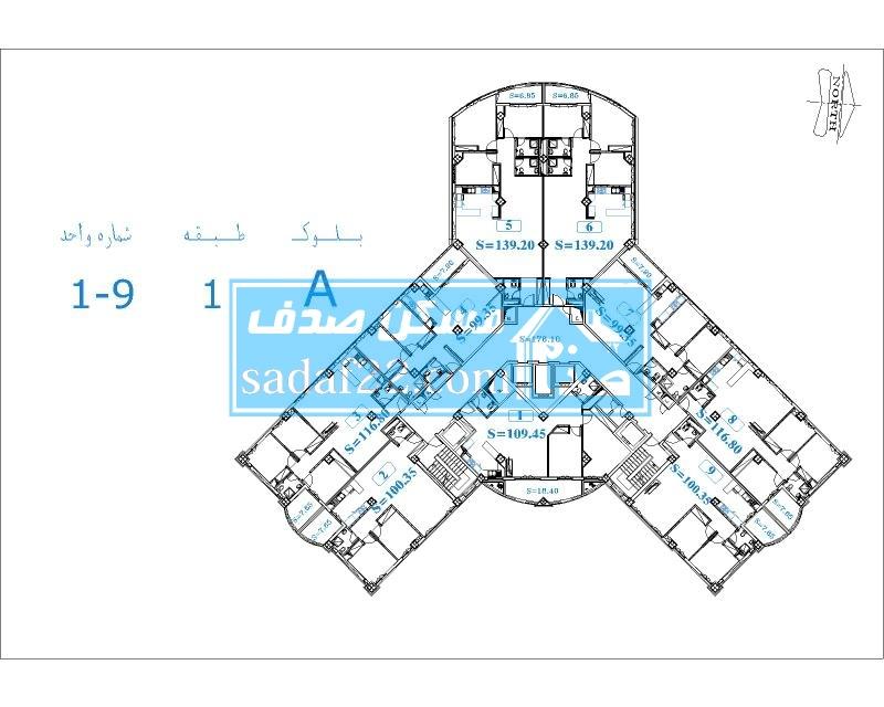 پلان طبقات برج پردیس المپیک