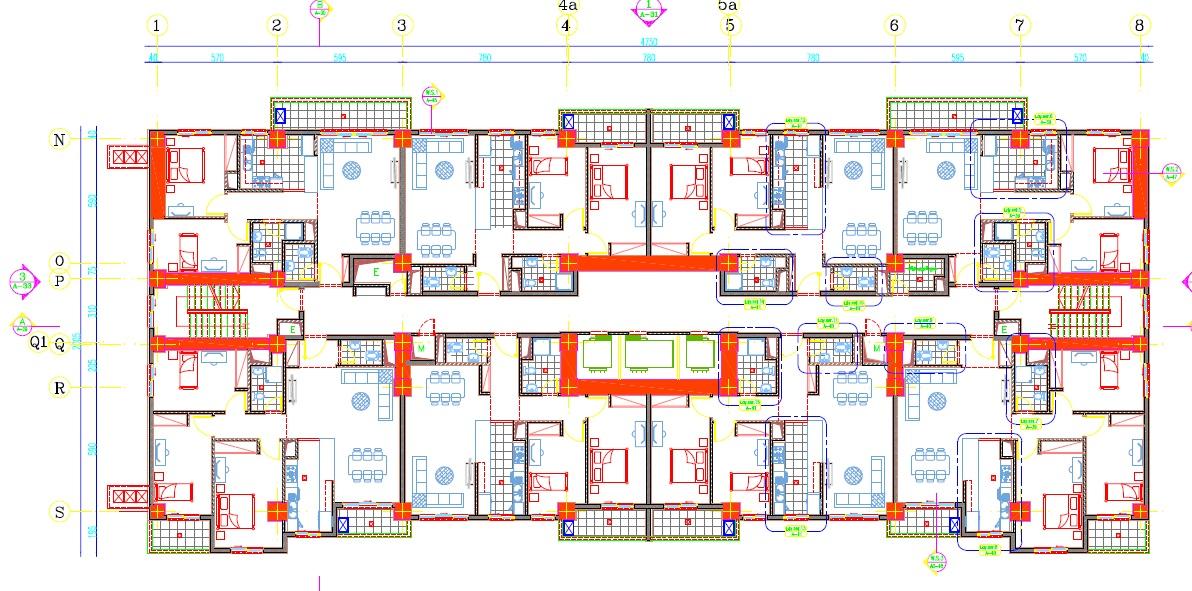 پلان برج آبشار بلوک F