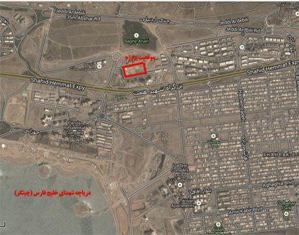 برج ابشار روی نقشه گوگل