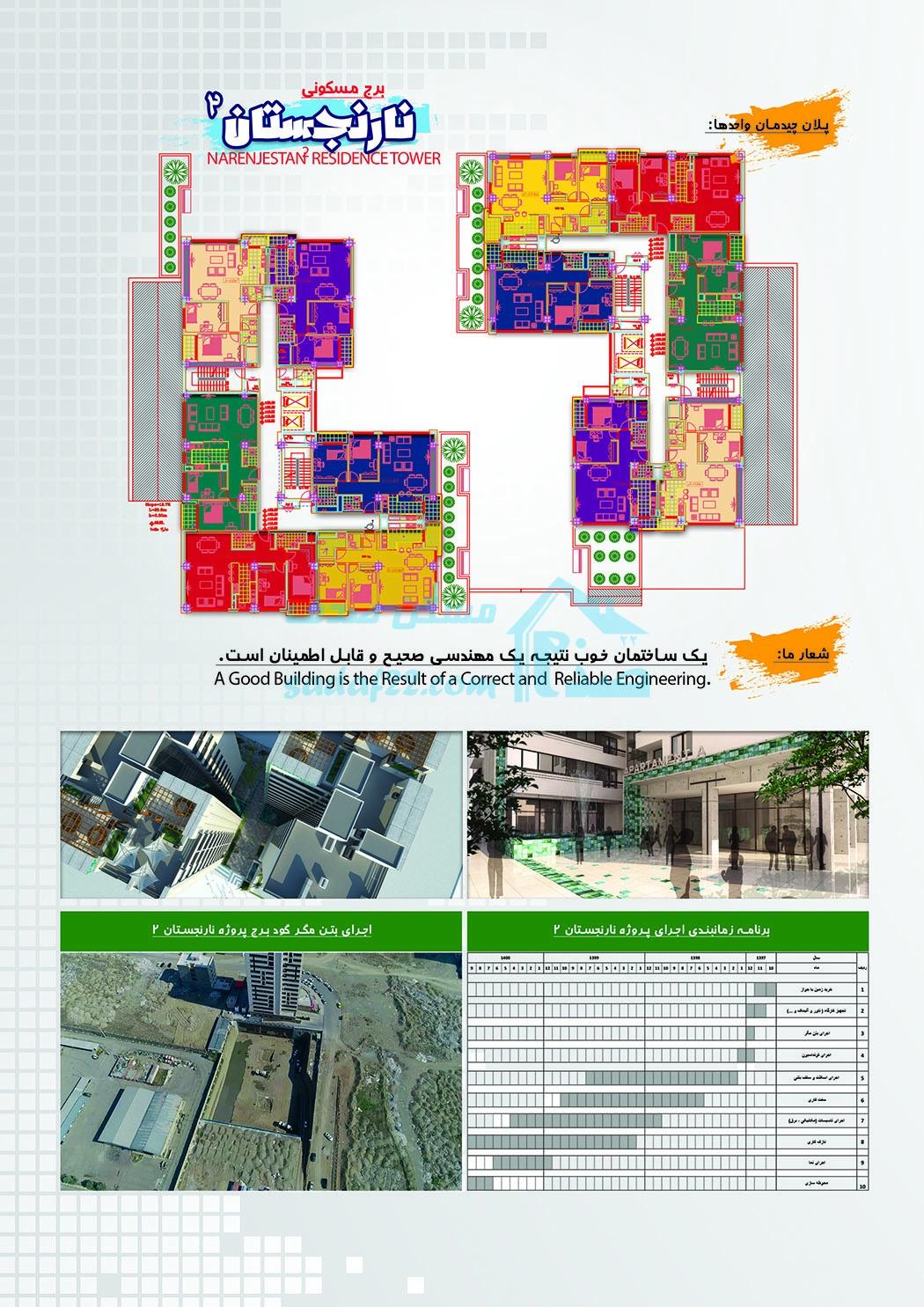 پلان پروژه نارنجستان 2 ابنیه آکام